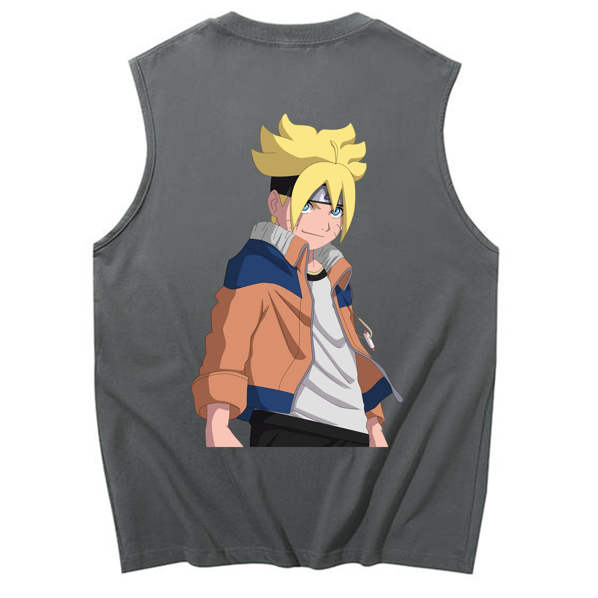 （画像用） NARUTO -ナルト- うずまき ナルト Uzumaki Naruto コットン100％タンクトップ（背面プリント）